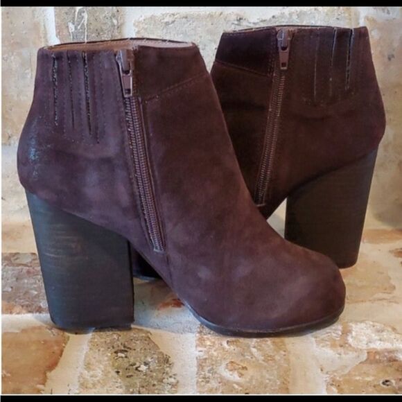 Jeffrey Campbell Hanger Brown Leather Ankle Boots size 7 - Picture 4 of 11